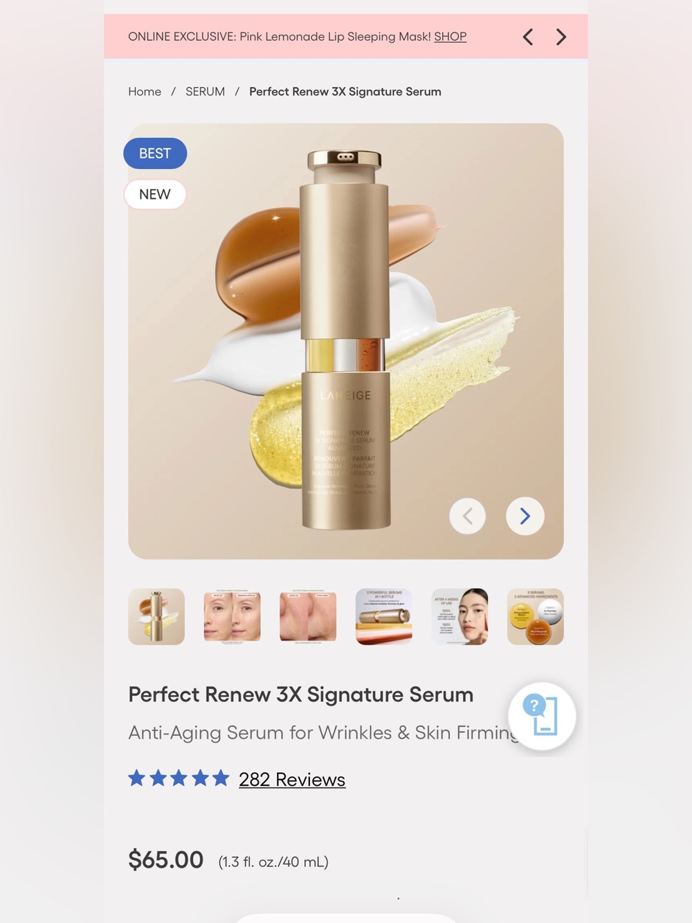 LANEIGE Gold Anti-Aging Signature Serum
